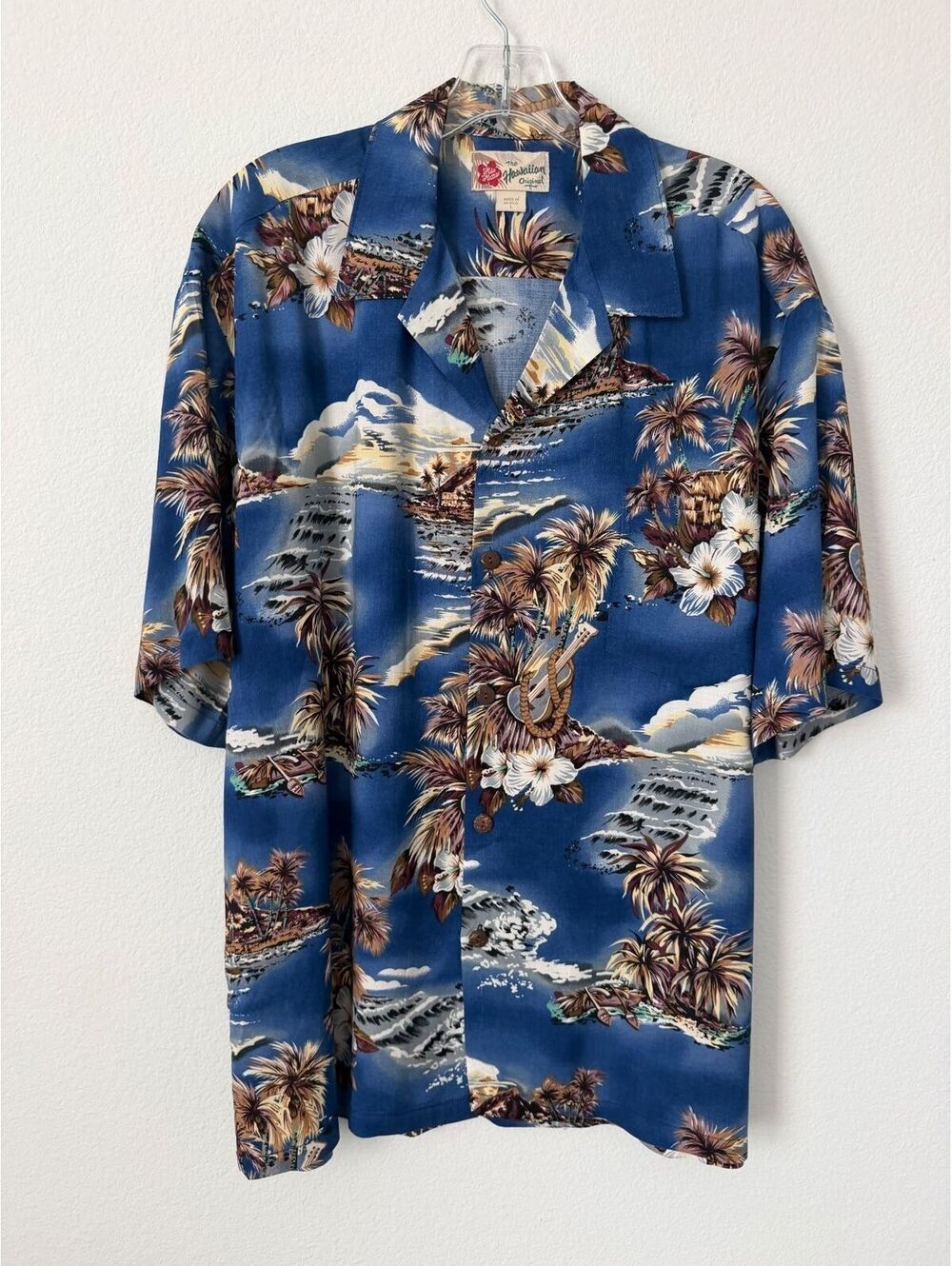 Hilo Hattie - The Hawaiian Original Short Sleeve Button Up Tropical Shirt Size L
